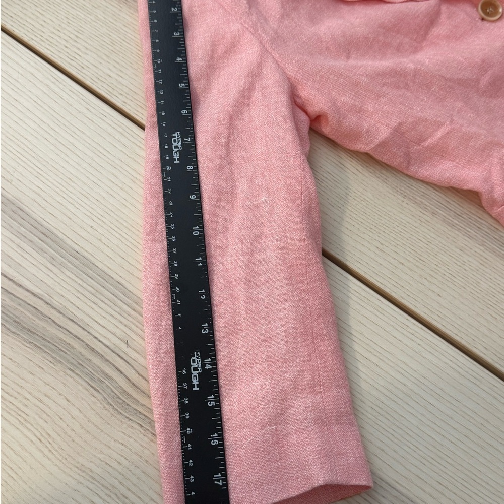 Talbots Soft Pink Linen-Blend Tailored Blazer size 2 NWOT - Picture 11 of 12